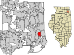 DuPage County Illinois Incorporated and Unincorporated areas Clarendon Hills Highlighted